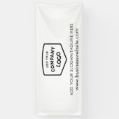 Uw Logo en zakelijke website op maat toevoegen Spandoek (Verticaal)