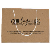 Uw Logo Evenement Bedrijfsmerk Kraft Groot Cadeauzakje (Achterkant)