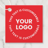 Uw Logo/eventuele geüploade Afbeelding en circulai Bedankjes Labels (Voorkant)