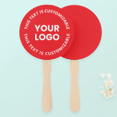 Uw Logo/eventuele geüploade Afbeelding en circulai Handwaaier