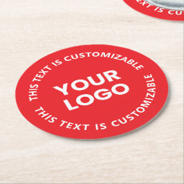 Uw Logo/eventuele geüploade Afbeelding en circulai Ronde Kartonnen Onderzetter