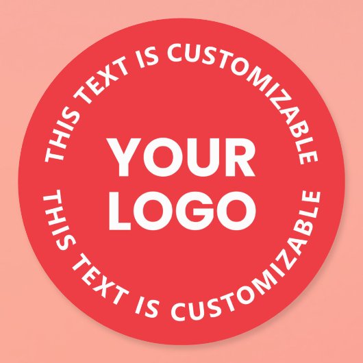 Uw Logo/eventuele geüploade Afbeelding en circulai Ronde Sticker