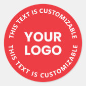 Uw Logo/eventuele geüploade Afbeelding en circulai Ronde Sticker (Voorkant)