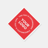 Uw Logo/eventuele geüploade Afbeelding en circulai Servet (Hoek)