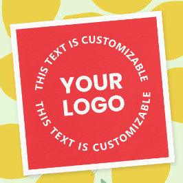 Uw Logo/eventuele geüploade Afbeelding en circulai Servet