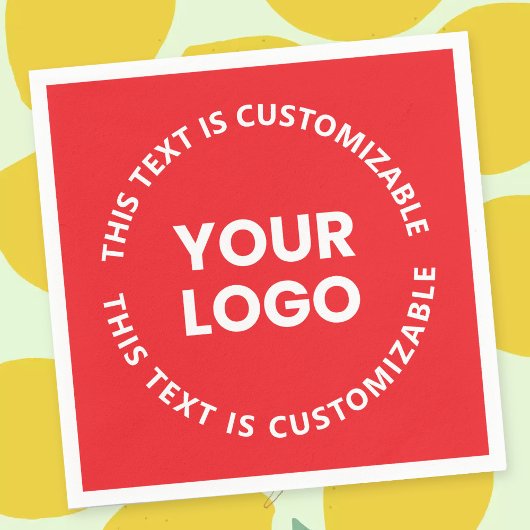 Uw Logo/eventuele geüploade Afbeelding en circulai Servet