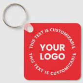 Uw Logo/eventuele geüploade Afbeelding en circulai Sleutelhanger (Voorkant)