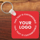 Uw Logo/eventuele geüploade Afbeelding en circulai Sleutelhanger (Voorkant)