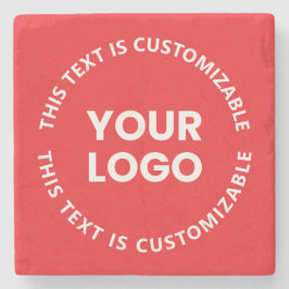 Uw Logo/eventuele geüploade Afbeelding en circulai Stenen Onderzetter