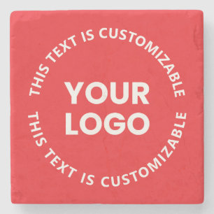 Uw Logo/eventuele geüploade Afbeelding en circulai Stenen Onderzetter