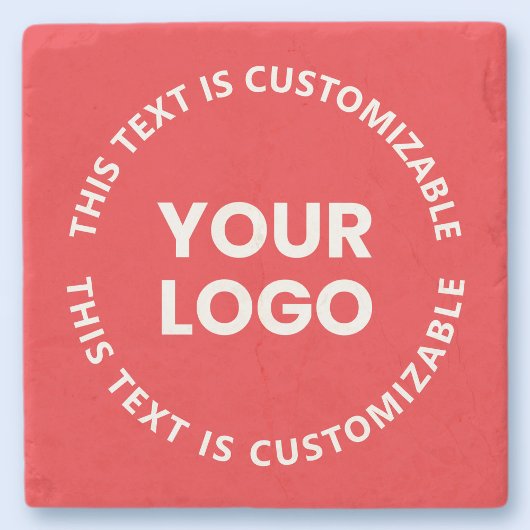 Uw Logo/eventuele geüploade Afbeelding en circulai Stenen Onderzetter