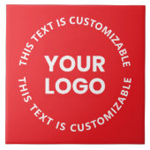 Uw Logo/eventuele geüploade Afbeelding en circulai Tegeltje (Voorkant)