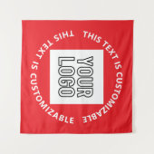 Uw Logo/eventuele geüploade Afbeelding en circulai Wandkleed (Voorkant (horizontaal))