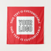 Uw Logo/eventuele geüploade Afbeelding en circulai Wandkleed (Voorkant)