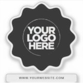 Uw Logo Eyecatching Border Wissen Uitgesneden Stic Sticker (Voorkant)