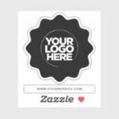 Uw Logo Eyecatching Border Wissen Uitgesneden Stic Sticker (Vel)