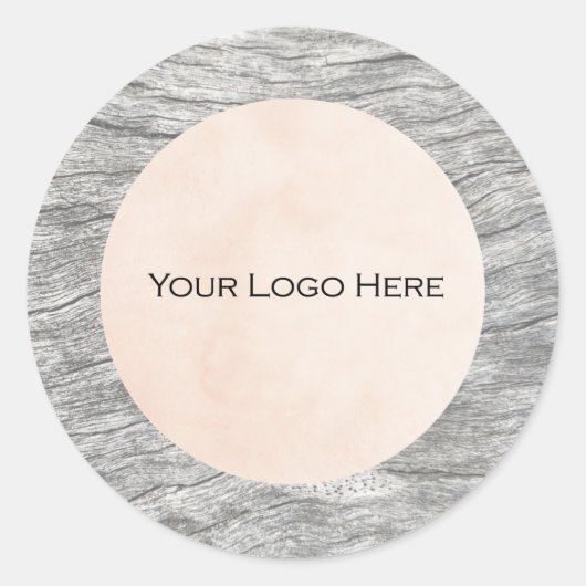 Uw Logo Faded Timber Designer Sticker (Voorkant)