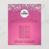 uw logo faux glitter achtergrond flyer (Voorkant)