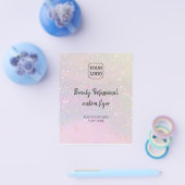 uw logo faux glitter op faux holographic effect flyer (Enkel)