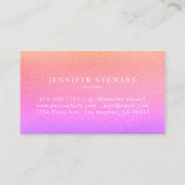 Uw Logo Faux Ombre Miami Folie Modern Visitekaartje (Achterkant)