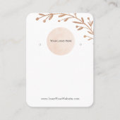 Uw Logo Floral Leaf Boho verouderde Kaart Visitekaartje (Voorkant)