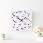 Uw Logo Foto Business Promotion Persoonlijk  Vierkante Klok (Huis)