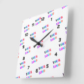 Uw Logo Foto Business Promotion Persoonlijk  Vierkante Klok (Hoek)