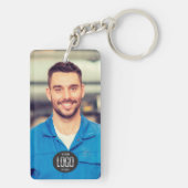 Uw Logo foto Digitale QR-code ID Sleutelhanger (achterkant)