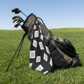 Uw Logo, foto of ander Afbeelding | Willekeurige p Golfhanddoek (Groen)