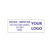 Uw Logo-fotoadres Self-inking Stamp Sjabloon Zelfinktende Stempel (Design)