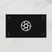 Uw Logo Fotografie Brackets Zwart Wit Modern Visitekaartje (Voorkant)