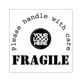 Uw Logo Fragile verzending rubberstempel + Ink Pad (Afrduk)