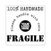 Uw Logo Fragile verzending rubberstempel + Ink Pad (Afrduk)