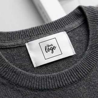 Uw Logo Gepersonaliseerd Kledinglabel Knip en Naai Satijnen Lint