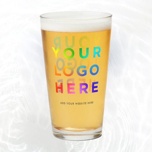 Uw Logo Gepersonaliseerde Bierbril 16oz Om het eve Glas