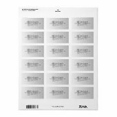 Uw logo getegeld | Grijs verloop retouradres Etiket (Full Sheet)