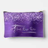 Uw Logo Glitterig Amethist Glam Etui (Achterkant)