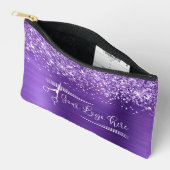 Uw Logo Glitterig Amethist Glam Etui (Open)