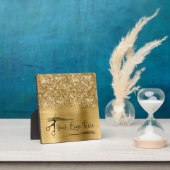 Uw Logo Glitterig Goud Glam Fotoplaat (Insitu)
