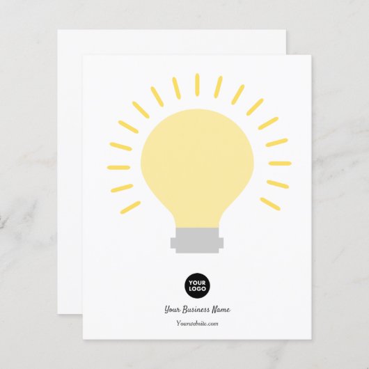 Uw logo gloeilamp (Voorkant / Achterkant)