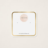 Uw Logo Gold Border Rond Ronde Oorsprongsvertoning Vierkante Visitekaartjes (Voorkant)