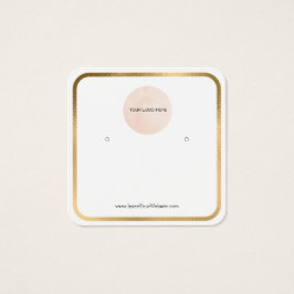 Uw Logo Gold Border Rond Ronde Oorsprongsvertoning Vierkante Visitekaartjes