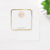 Uw Logo Gold Border Rond Ronde Oorsprongsvertoning Vierkante Visitekaartjes (Bureau)