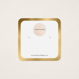 Uw Logo Gold Border vult Oorspronkelijke Display K Vierkante Visitekaartjes