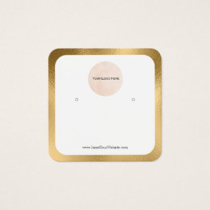 Uw Logo Gold Border vult Oorspronkelijke Display K Vierkante Visitekaartjes