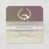 Uw Logo Gold Colour Baubles Vierkante Visitekaartje (Achterkant)