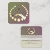 Uw Logo Gold Colour Baubles Vierkante Visitekaartje (Voorkant / Achterkant)