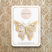 Uw Logo Gold Foil Bow Hair Clip display verticaal Visitekaartje