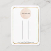 Uw Logo Gold Foil Bow Hair Clip display verticaal Visitekaartje (Voorkant)