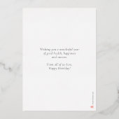 Uw Logo Gold Foil kaarsen Business Birthday Kaart (Achterkant)